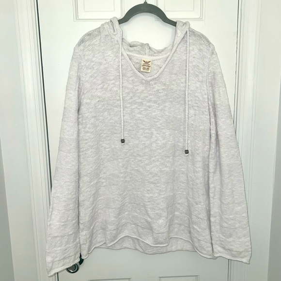 Billabong Tops - Faded Glory Cotton Hoodie Pullover Sweatshirt Drug Rug woven textured sweater